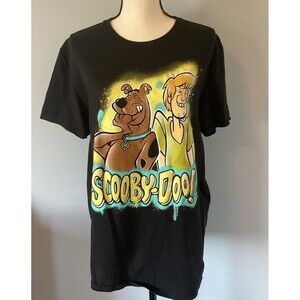 Scooby Doo & Shaggy Mens Black Casual Short Sleeve Crew Neck T Shirt Size Large